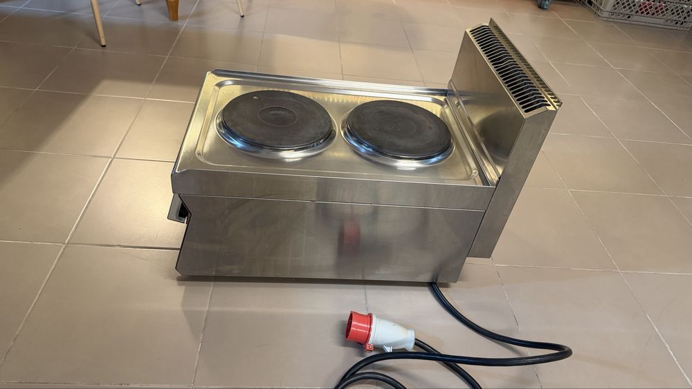 Fogao profissional, 2 bocas, placa eletrica.