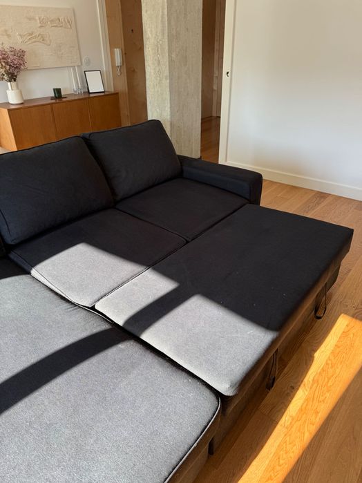 Sofá cama com chaise longue Gato Preto