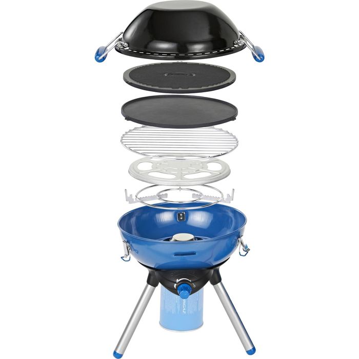 Campingaz Uniseks Party Grill 400 Grill Gazowy, turystyczny Wielokolorowy, 36x36x42 cm Do domu , campera na wyprawę , przenośny z pokrowcem