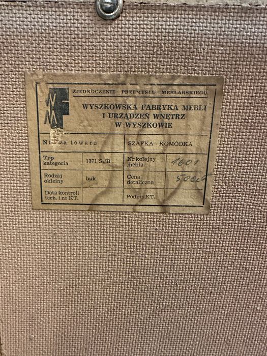 Barek, szafka, vintage PRL, Wyszkowska fabryka mebli