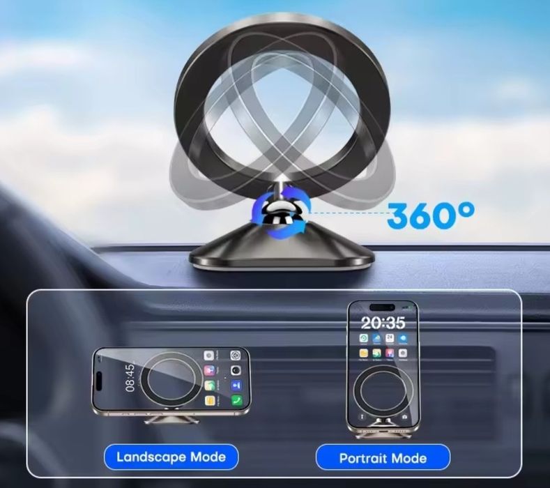Mini Suporte Magnético de Telemóvel para Painel do Carro - Novo