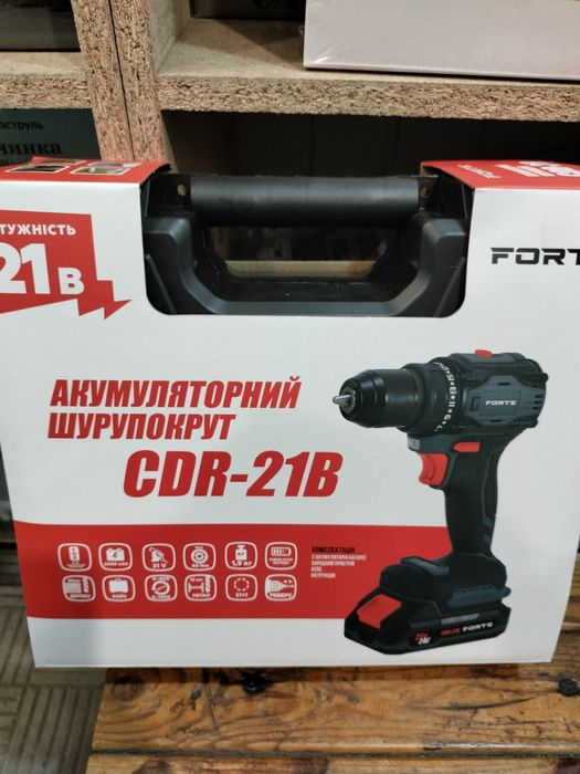 Аккумуляторный шуруповерт FORTE CDR-21B  (2 акамулятора + зарядка)