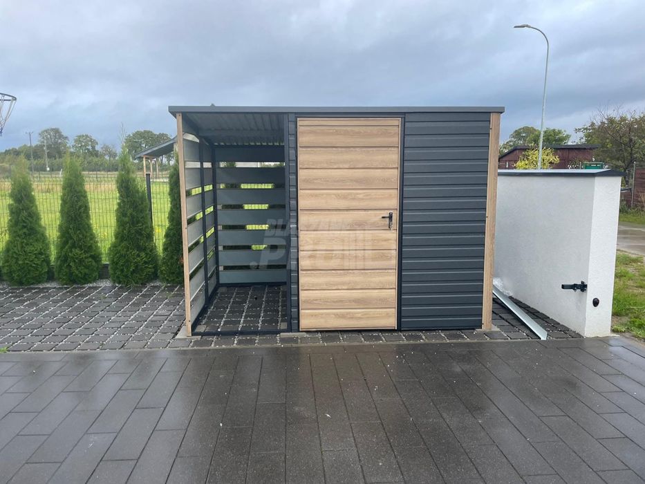 Schowek - domek ogrodowy 2x2m - wiata 1m  okno - winchester  GP690