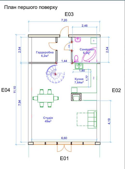 Будівництво капітального будинку шале (а-фрейм), 100 кв.м. під ключ