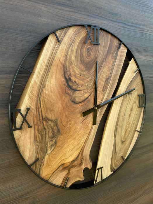 Zegar drewniany w stylu LOFT 70 cm