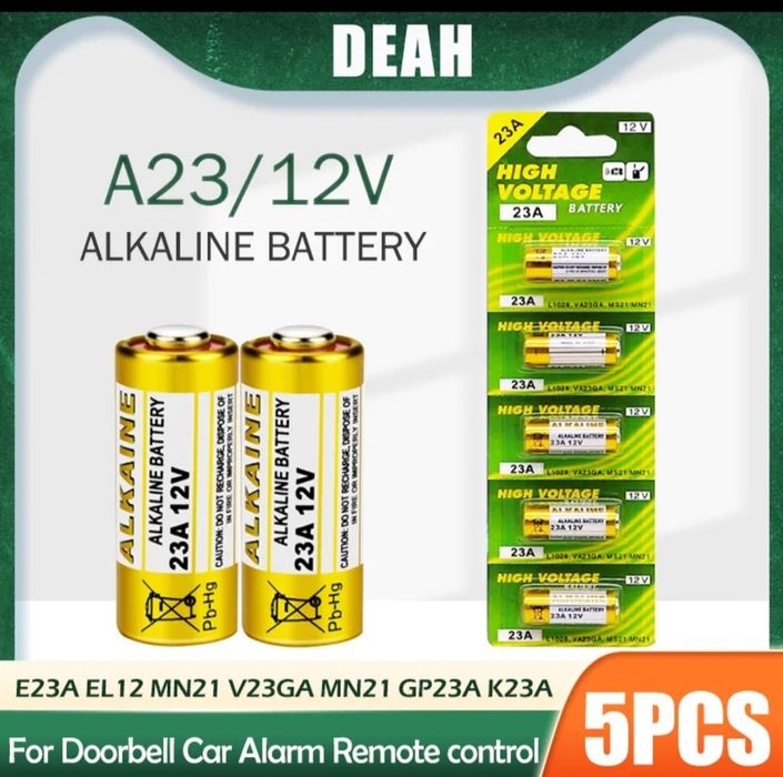 5 Batteries 23A 12V64740938837890121