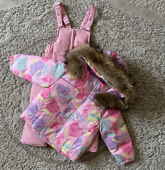 Дитячий/зимовий/зимний/комбінезон/пух/на/дівчинку/девочку 90-120