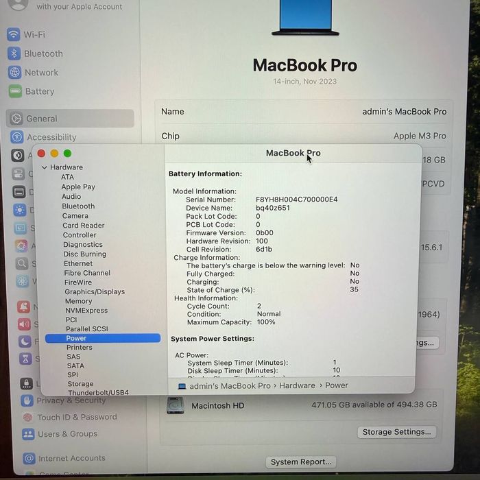 №3565	MRX33	MacBook Pro 14 	Space Black	M3 Pro	18/512