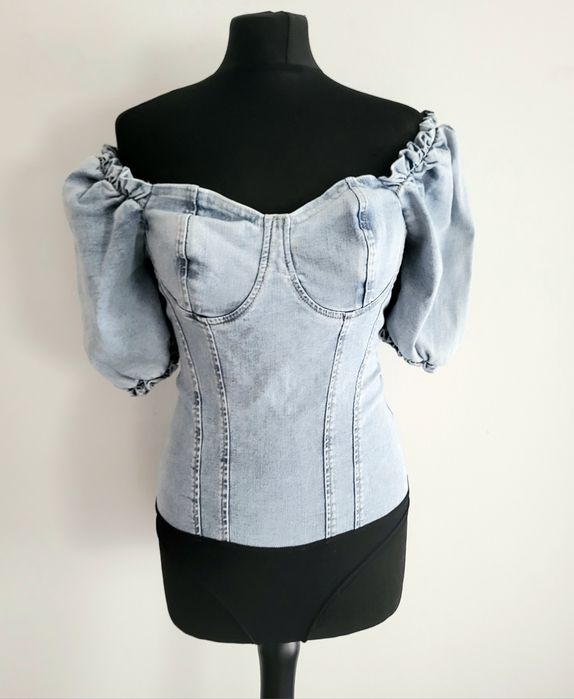 OKAZJA redial jeansowe body modelujące wyszczupla 38 m l 40