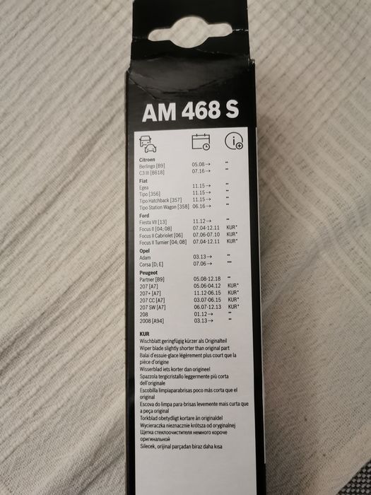 Escovas limpa pára brisas Bosch aerotwin AM468S