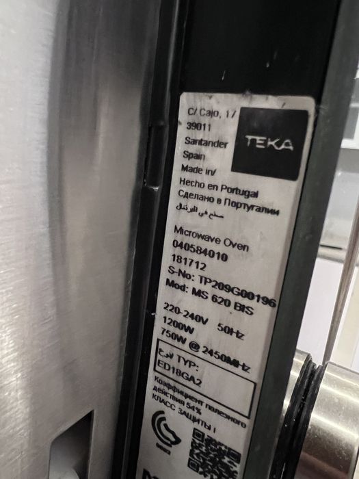Micro-ondas de Encastre Teka MS 620 BIS (Inox)