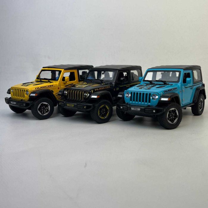 Металева Колекційна модель 1:24 Jeep Wrangler з підсвіткою фар, звуком