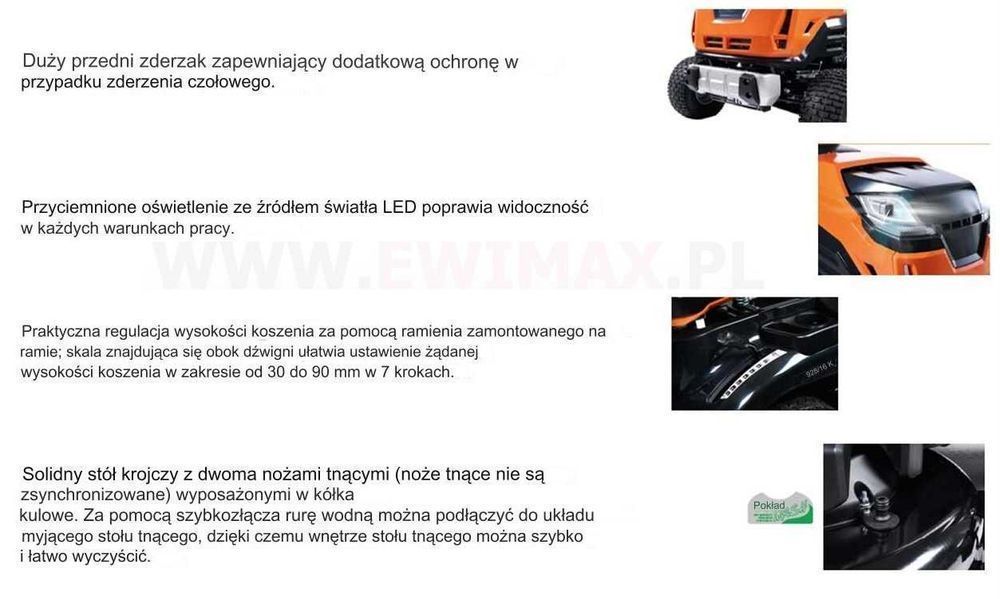 Oleo OM 86 R 12.5 Km Traktorek Ogrodowy Do Trawy Kosiarka Samojezdna