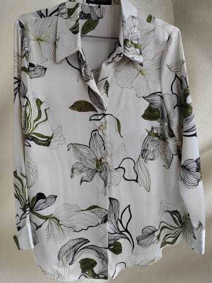 Blusa de Seda Zara - motivo floral, nova