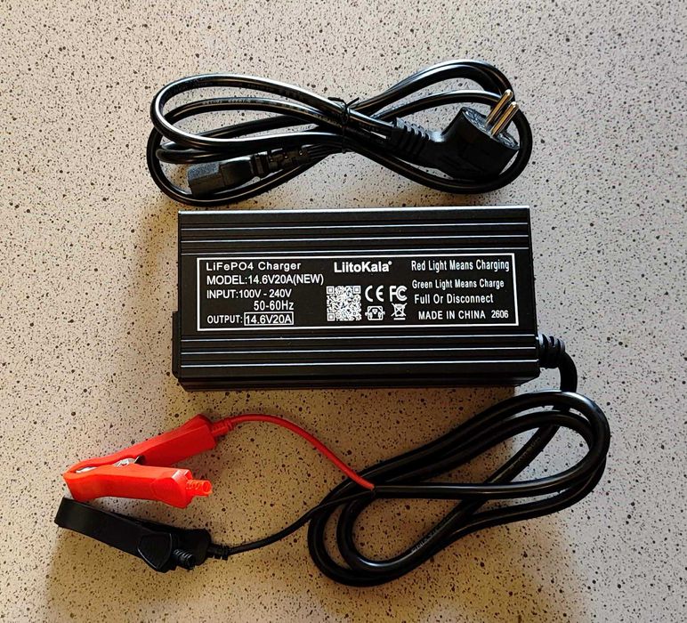 Зарядний пристрій lifepo4 liitokala 14.6V 20A. Нове.
