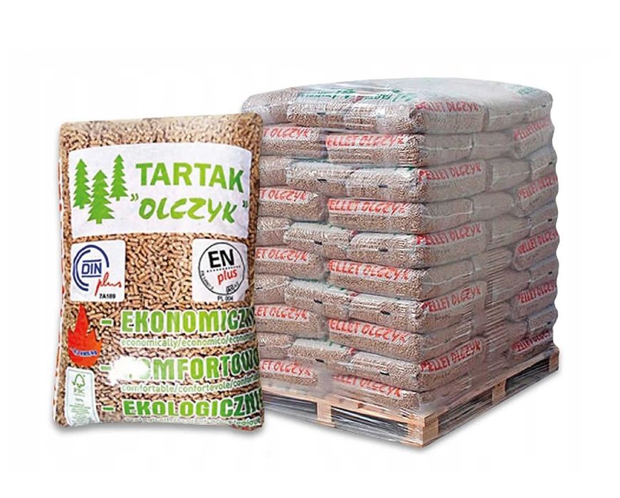 Pelet drzewny pellet Olczyk sosnowy z certyfikatem -2200zł/tona