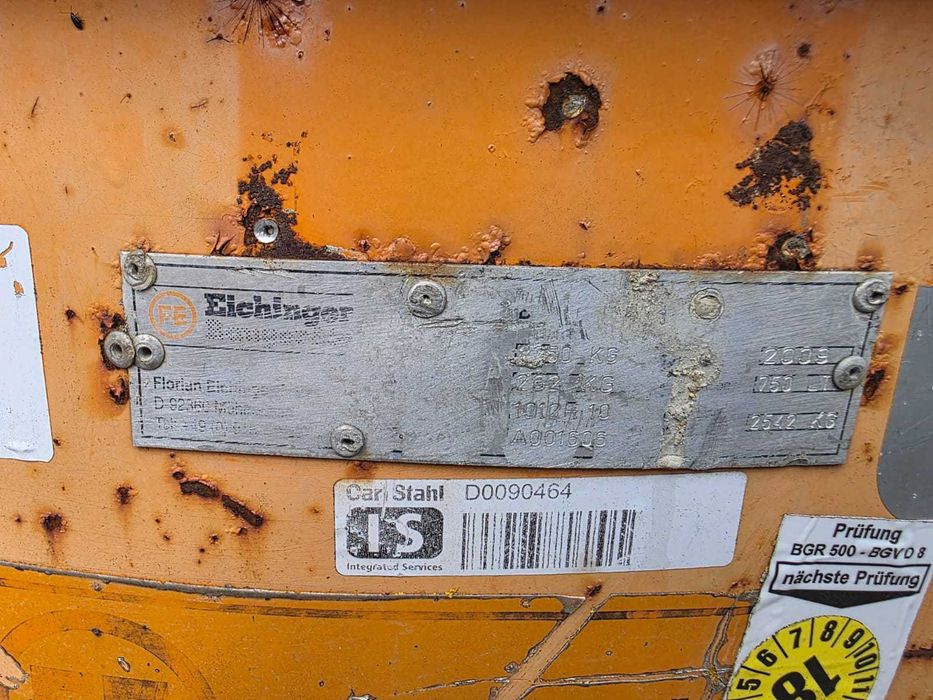 Pojemnik zbiornik kubeł EICHINGER betonu Żuraw dźwig Niemiecki 750L 4