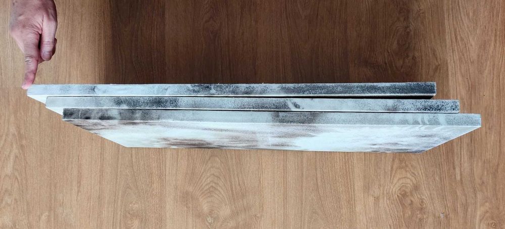 Quadro decorativo flores tripartido 3 em 1 natureza 72x60