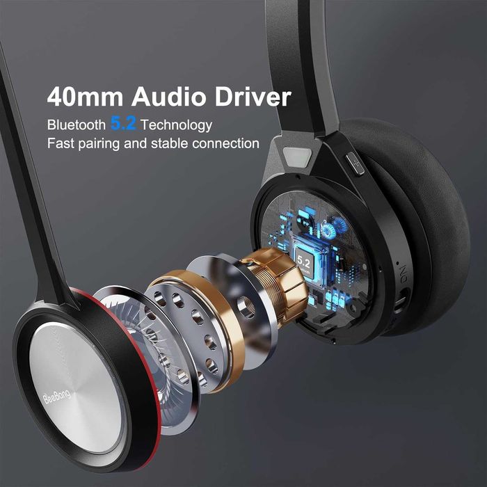 Słuchawki Beebang bng891bt Bluetooth z mikrofonem,  40 godzin pracy