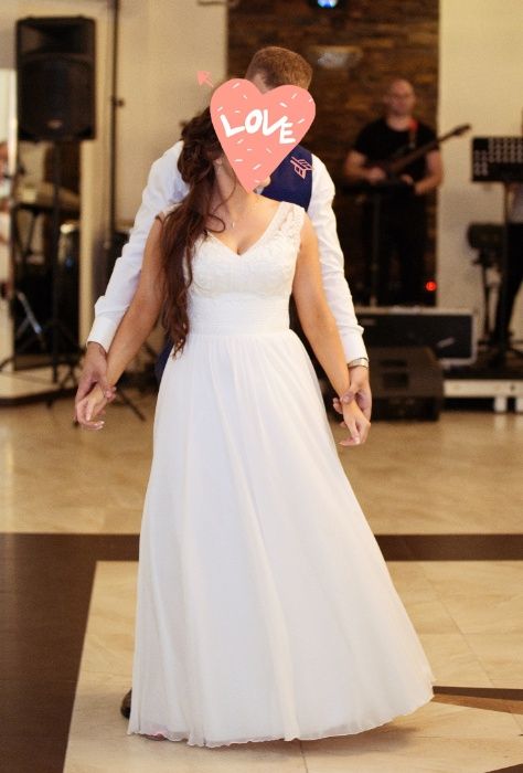 Suknia ślubna Marifeld r. 36/38, boho, muślin