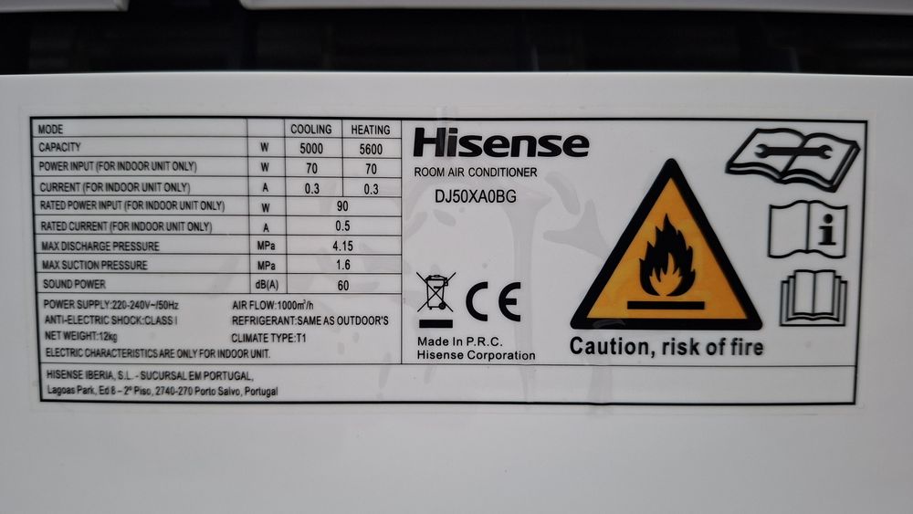 Ar Condicionado Hisense 18000btu
