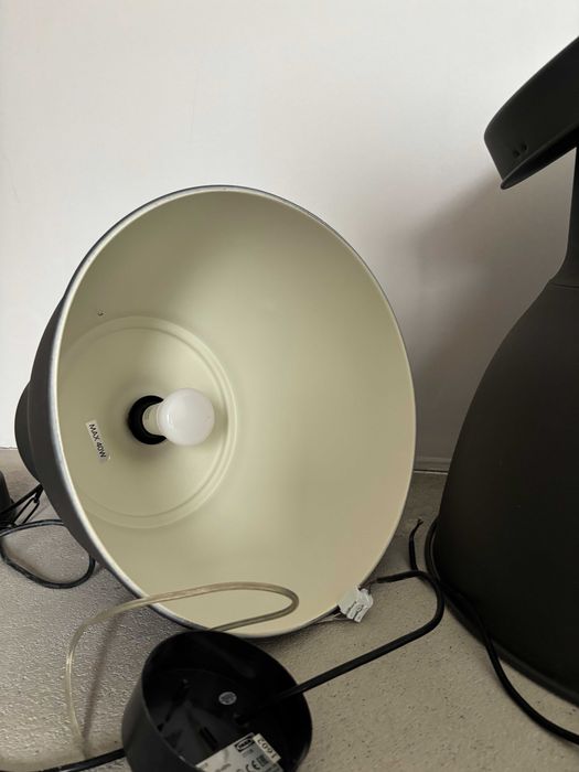 2 lampy loftowe sufitowe ciemno-szare