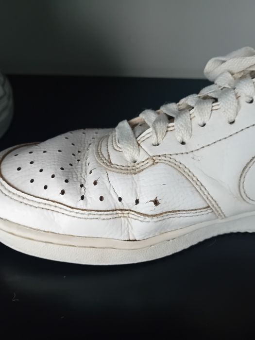 #Nike buty sportowe białe skórzane