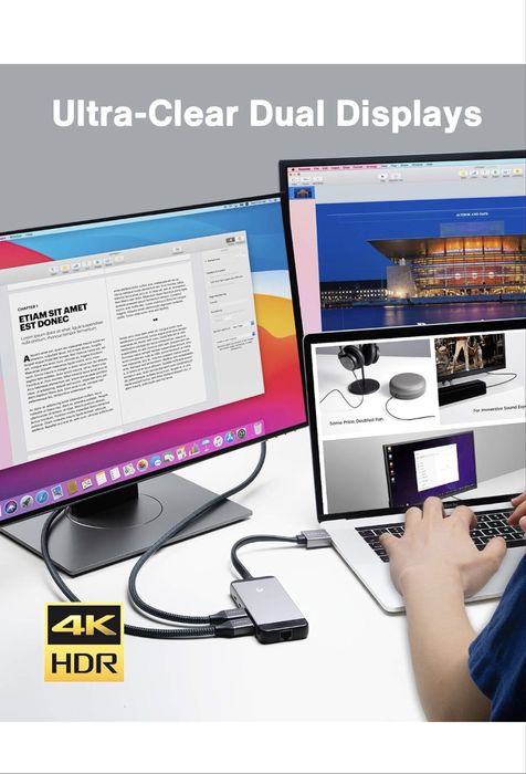 IVANKY USB C Hub MacBook Pro, 9 in 2 Dual USB C Dock