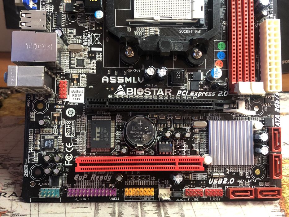 Материнская плата Biostar A55MLV (sFM1, AMD A55, PCI-Ex16)