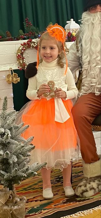Речі на дівчинку 4-5років 110р пакетом, святкова сукня, апельсин