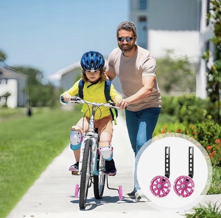 Rodinhas bicicleta rosas