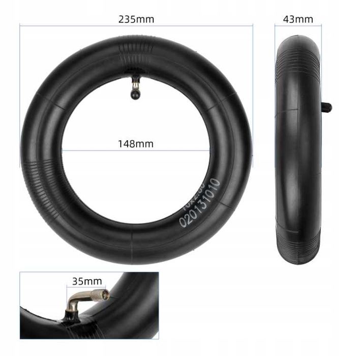 Камера 10×2.5 для електросамокатів KuKirin G2 Master/G2 Max