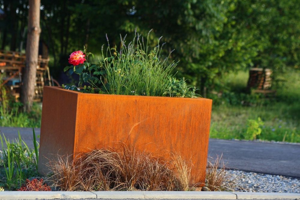 Donica duża corten stal industrialna każdy wymiar