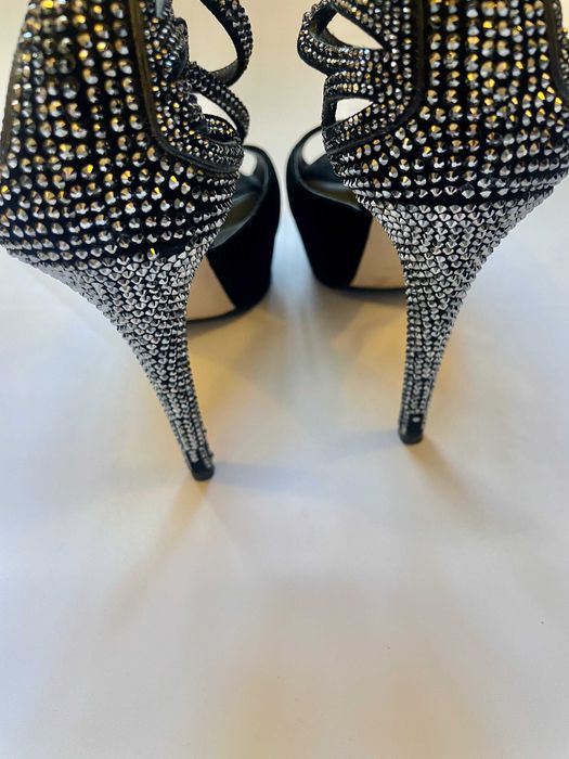 Жіночі замшеві босоніжки в стразах Італія Le Silla р.39