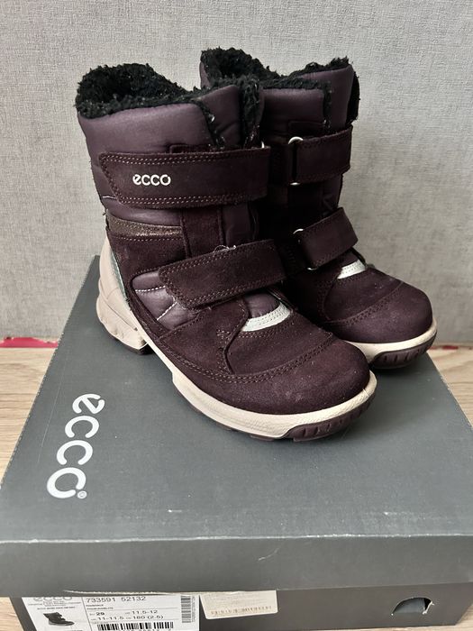 Сапоги ботинки 27 р  29 р Ecco черевики чоботи кожаные нубук зимние