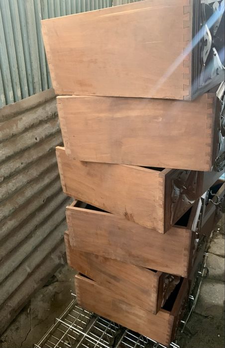 6 gavetas  vintage, madeira maciça