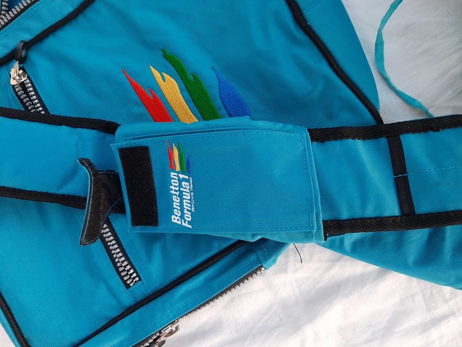 plecak   niebieski, nieduży,  jeden pas  przez klatkę