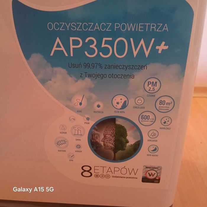 oczyszczacz powietrza Warmtec AP350W+,