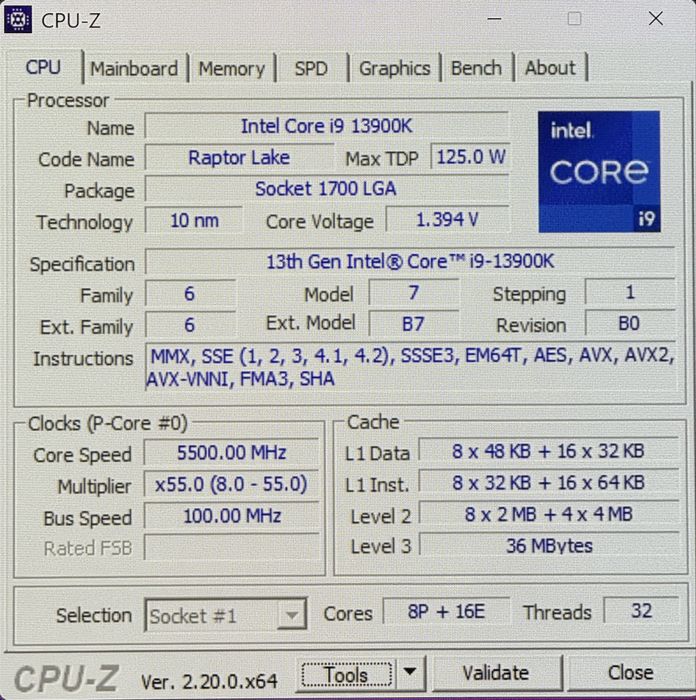 Intel Core i9-13900K