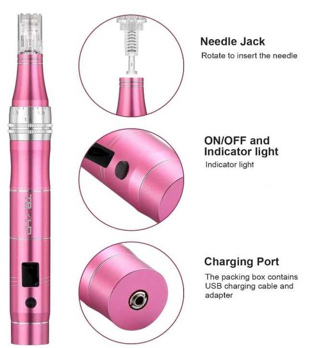 Dermapen Microneedle | Caneta de Microagulhamento | Inclui 10 agulhas