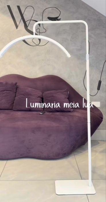 Ring light meia lua branca
