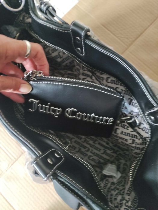 Welurowa torebka od juicy couture czarna