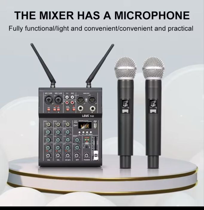 Misturadora de Som 4 canais - Leus F4x