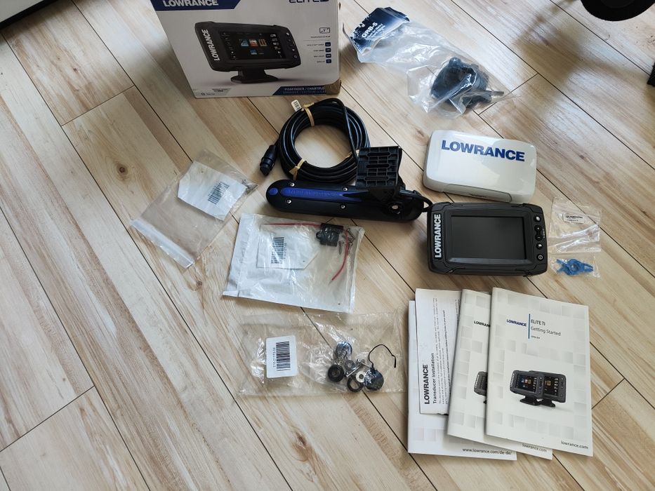 Nowy Lowrance Elite-5 Ti + TotalScan sonda przetwornik – dotykkowy