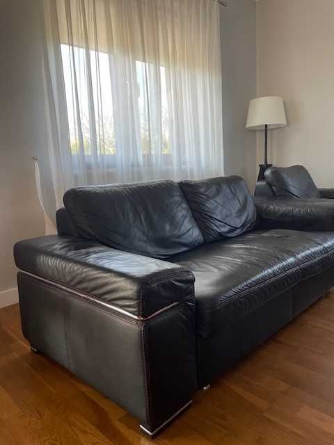 Kanapa skórzana z fotelami