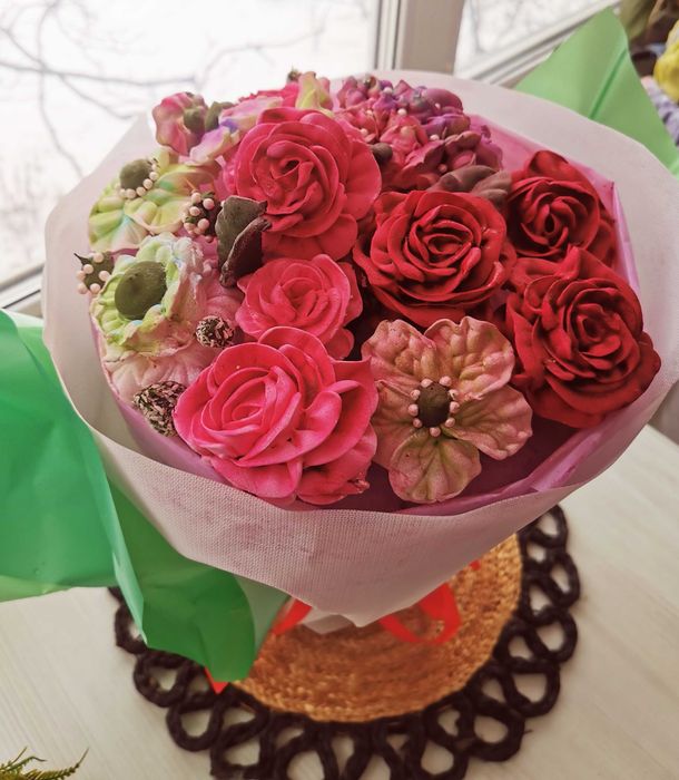 Зефірний букет  – солодкі квіти, WOW-подарунок для коханих