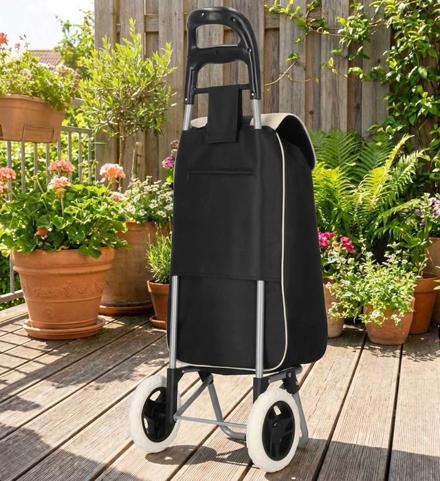 Wózek Na Zakupy Transportowy Na Kółkach XXL Składany Mocny Stalowy