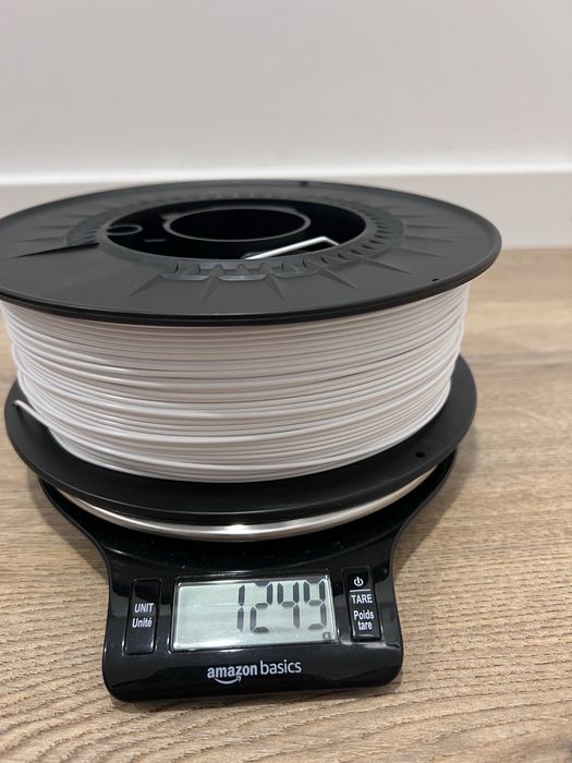 Materiais de impressão PETG branco e preto
