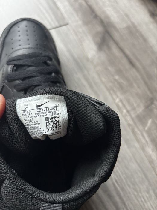 Buty sneakersy nike COURT BOROUGH MID 2  wysokie czarne rozmiar 37,5