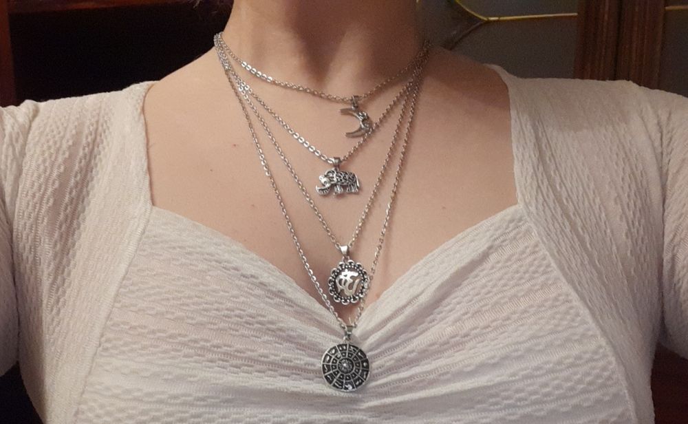 Четырёхярусное ожерелье колье
